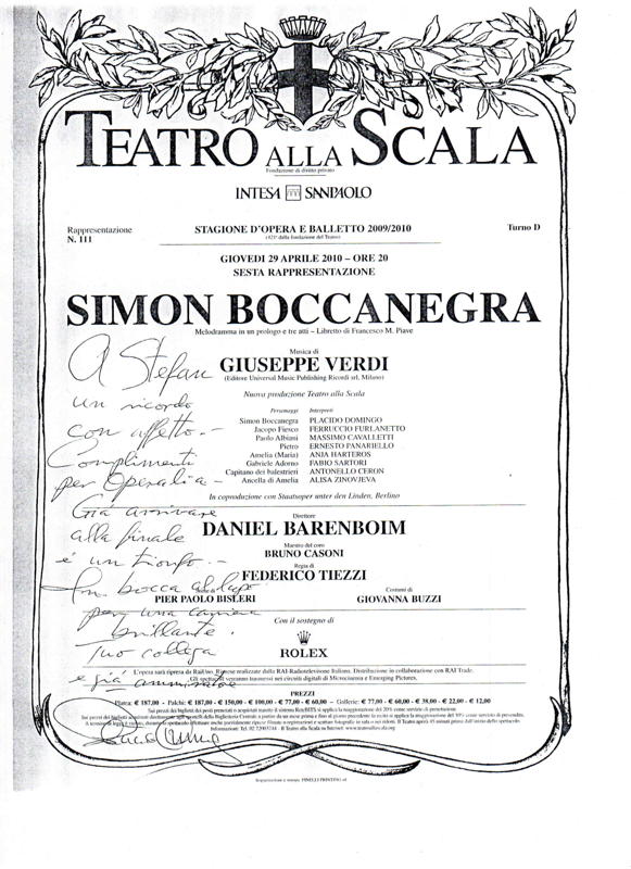 afis SIMON BOCCANEGRA - La Scala